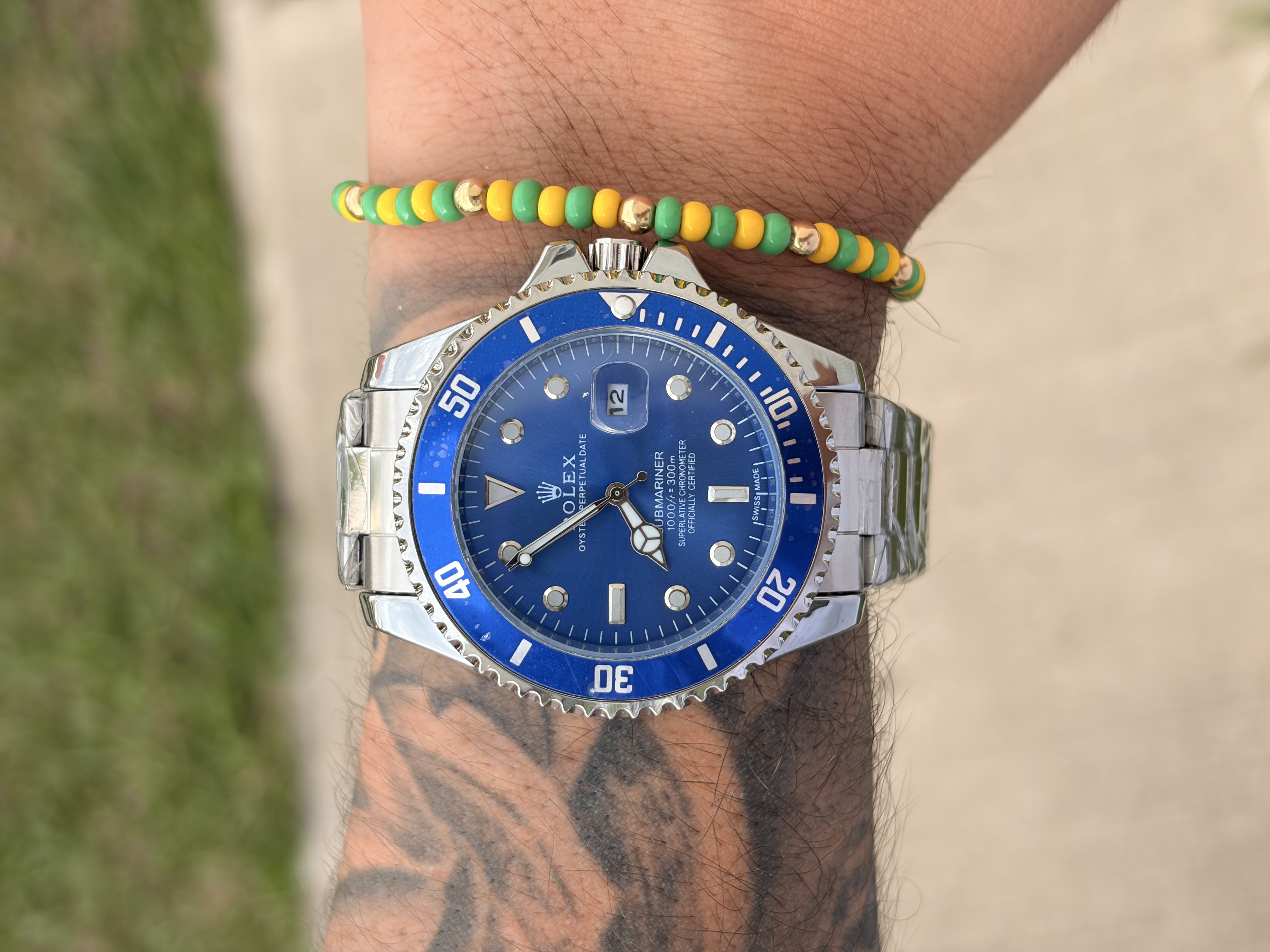 ROLEX Submariner Plateado Tablero Azul Bisel Azul - Image 1