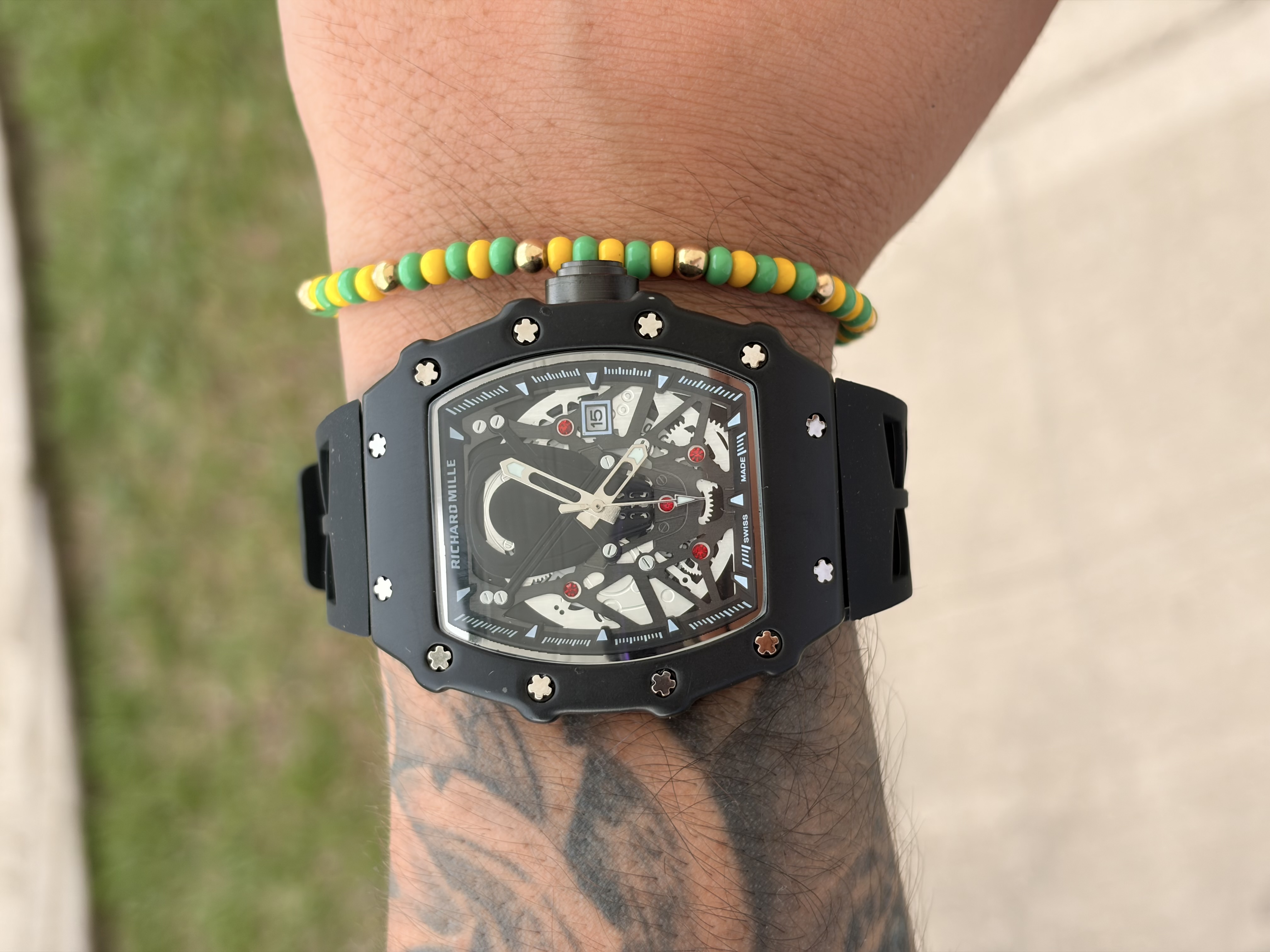 Richard Mille Goma Negra Tablero Negro - Image 1