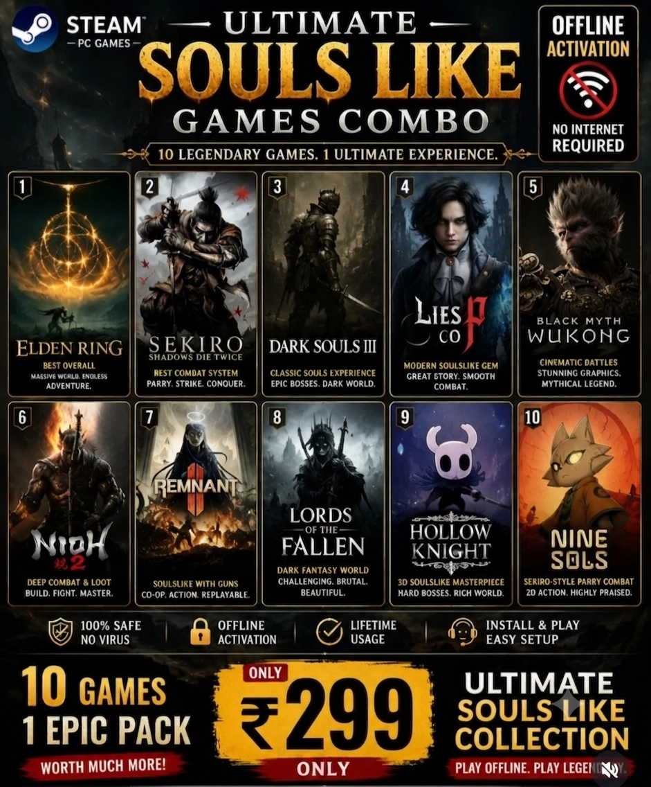 SOULS LIKE COMBO - 10 GAMES