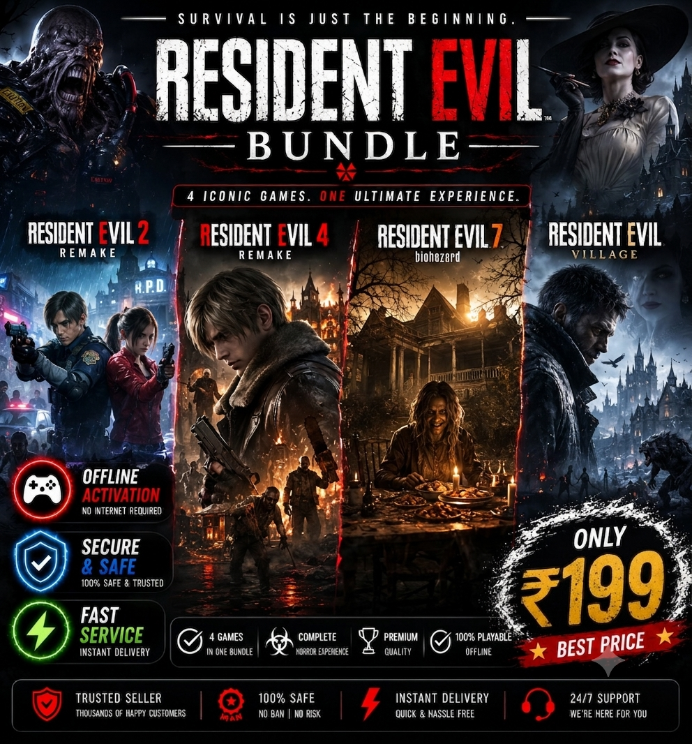 RESIDENT EVIL BUNDLE - 4 GAMES 50 EACH