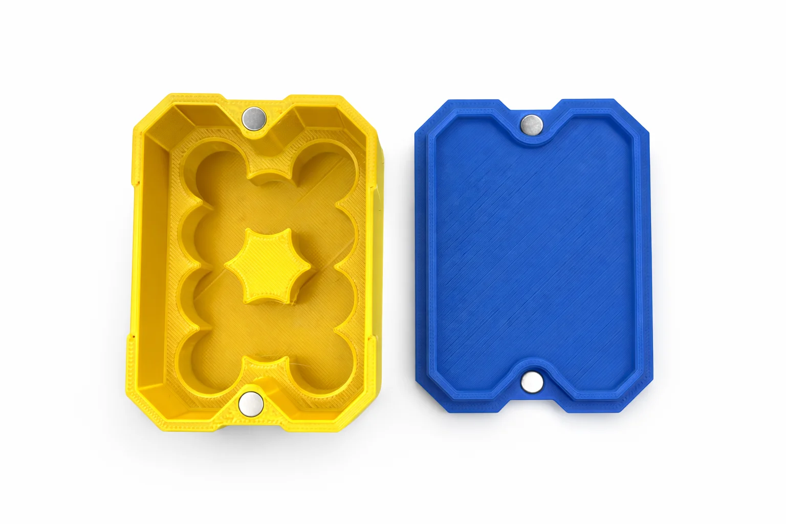 Blue & Gold 10 Vial Storage Case – Magnetic Lid Secure Organizer - Image 1