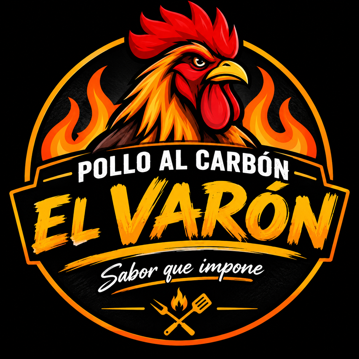 POLLO AL CARBÓN EL VARÓN  logo