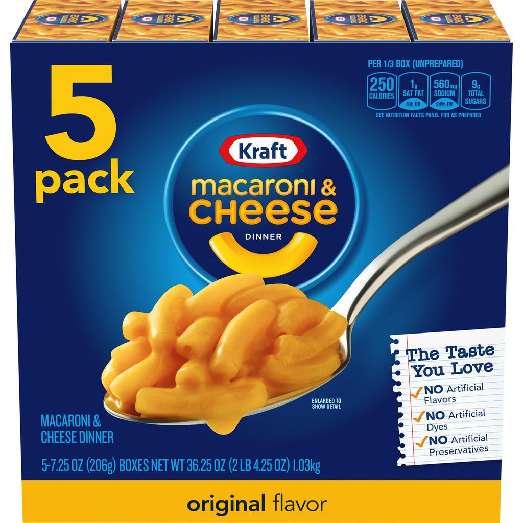 Kraft Macarrones con Queso 5 Unidades / 206 g / 7.2 oz 2