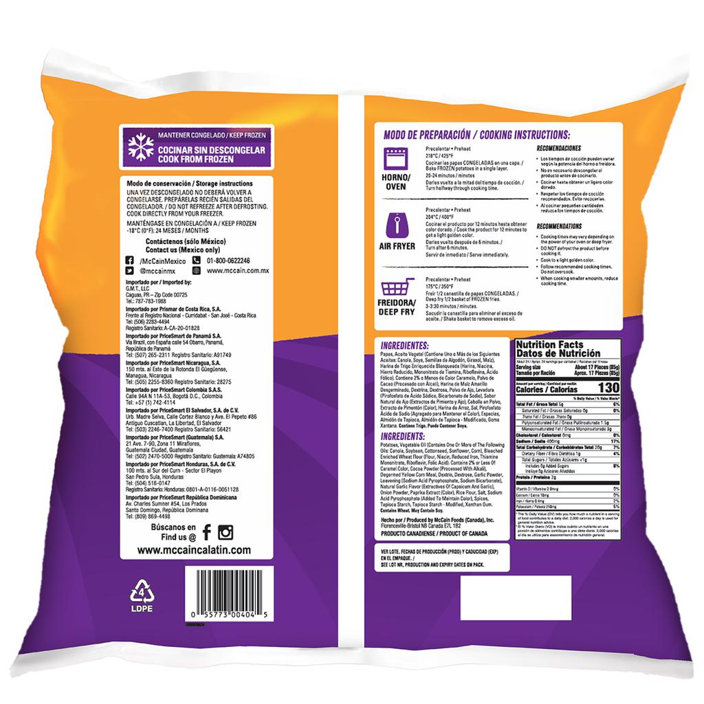 McCain Papas Sazonadas Super Crocantes 2 kg / 4.4 lb 2