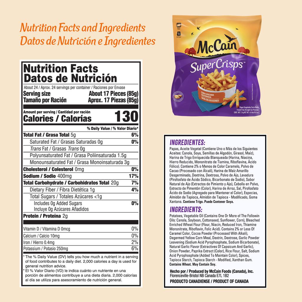 McCain Papas Sazonadas Super Crocantes 2 kg / 4.4 lb 3