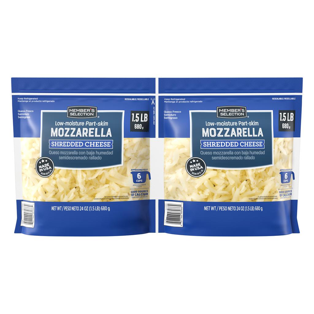 Member's Selection Queso Mozzarella Rallado 2 Unidades / 680 g / 1.5 lb