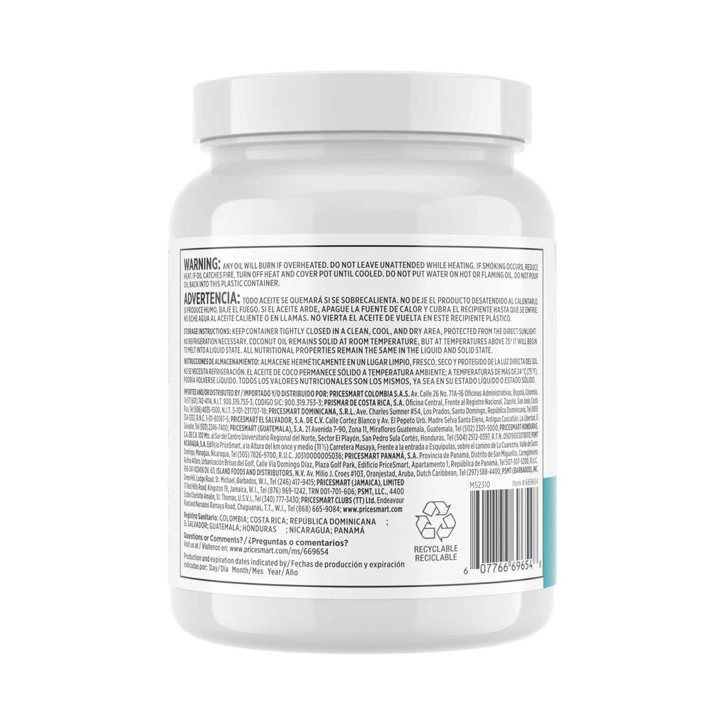 Member's Selection Aceite de Coco Virgen Orgánico 1.65 L / 56 oz 2