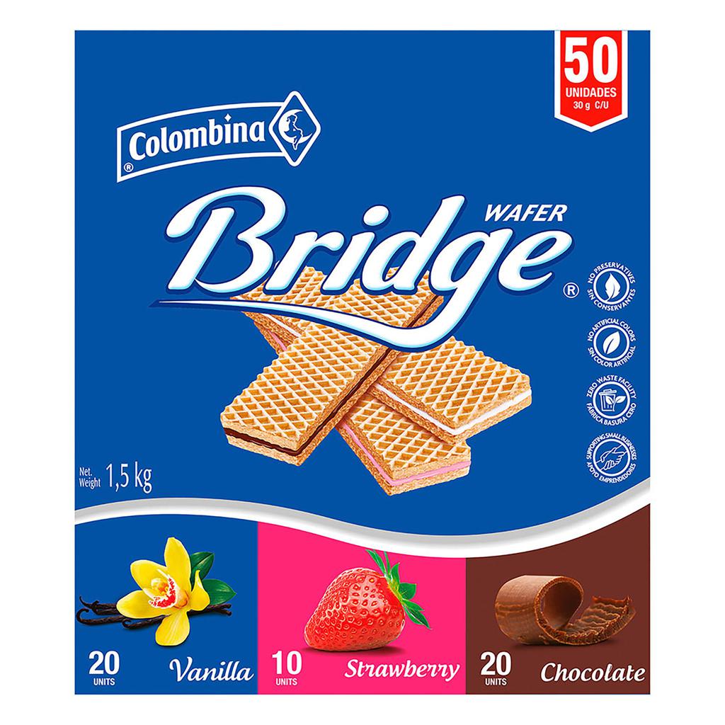 Bridge Galletas Wafer Surtida 50 Unidades / 30 g / 1.06 oz 2