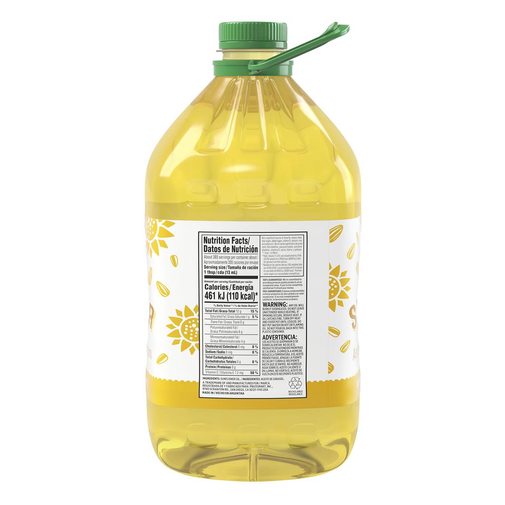 Member's Selection Aceite de Girasol 100 % Puro 5 L / 1.32 gal 3