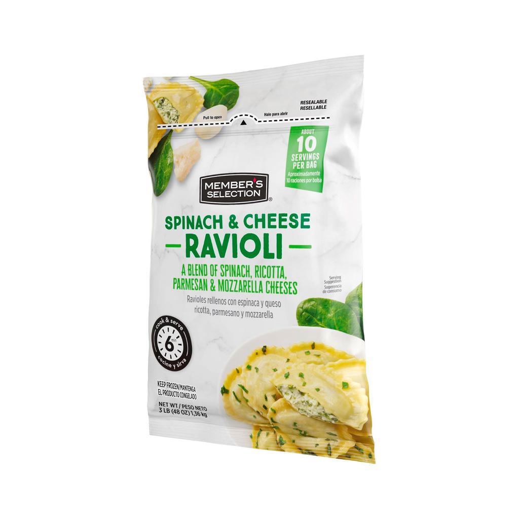 Member's Selection Ravioli Rellenos con Queso y Espinaca 1.36 kg / 3 lb 2