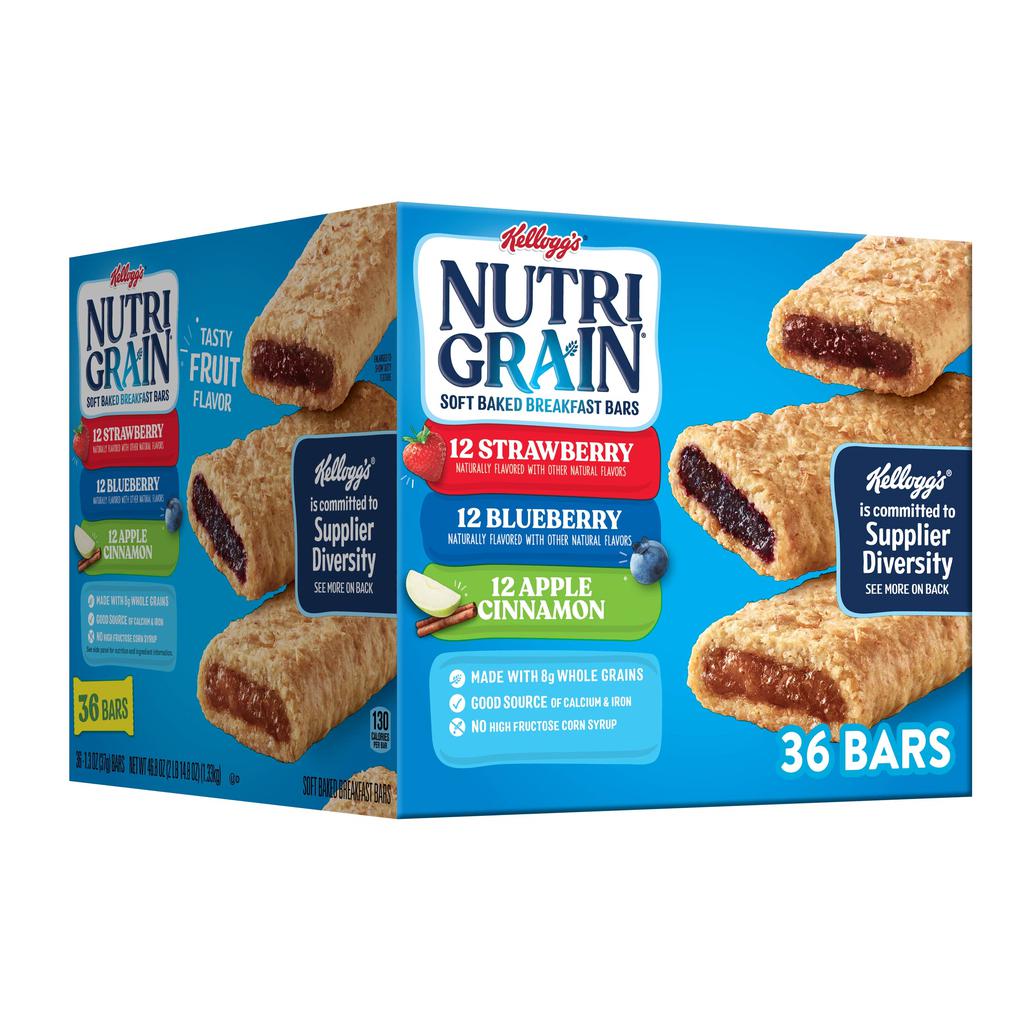 Nutri Grain Barras de Cereal Horneadas y Rellenas 36 Unidades / 37 g / 1.3 oz
