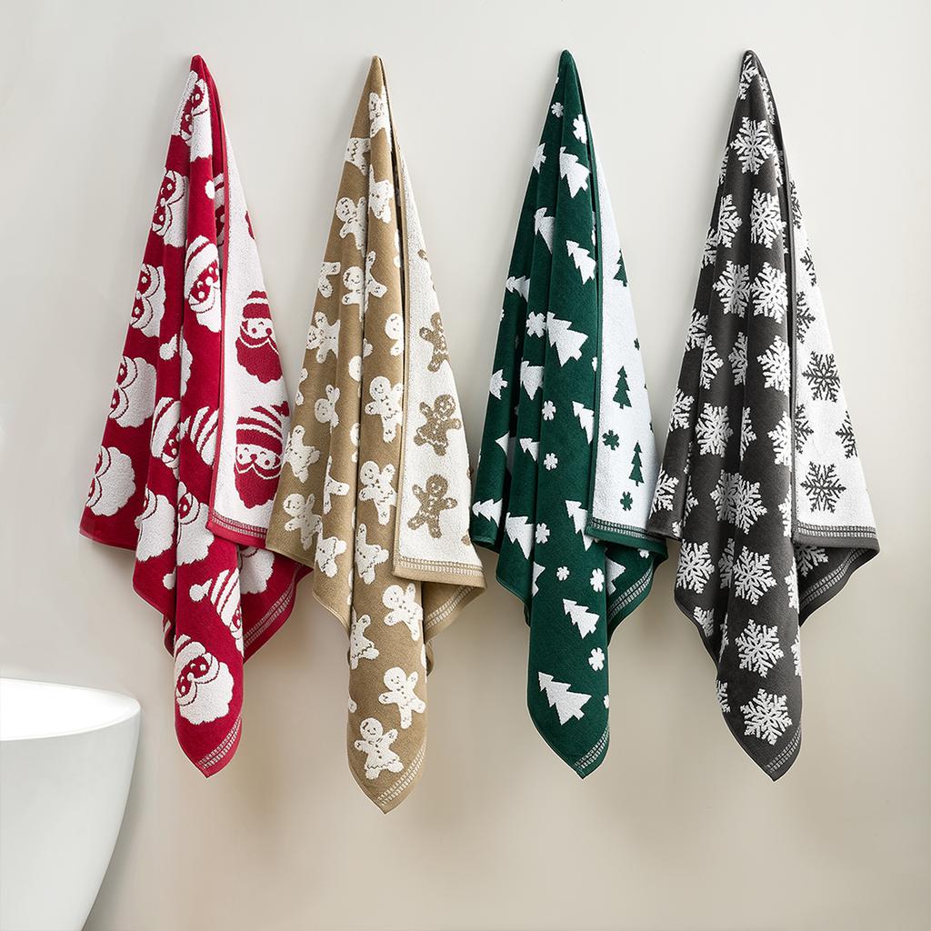 Caro Home Toalla de Baño con Estampados Navideños 76 cm x 147 cm / 30" x 57.87" 4