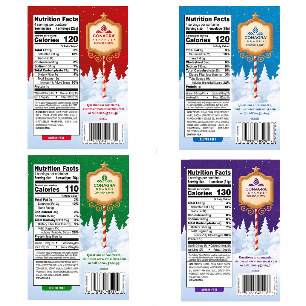 Swiss Miss Caja de Regalo de Cocoa en Polvo Sabores Variados 4 Unidades / 112 g / 4 oz 2