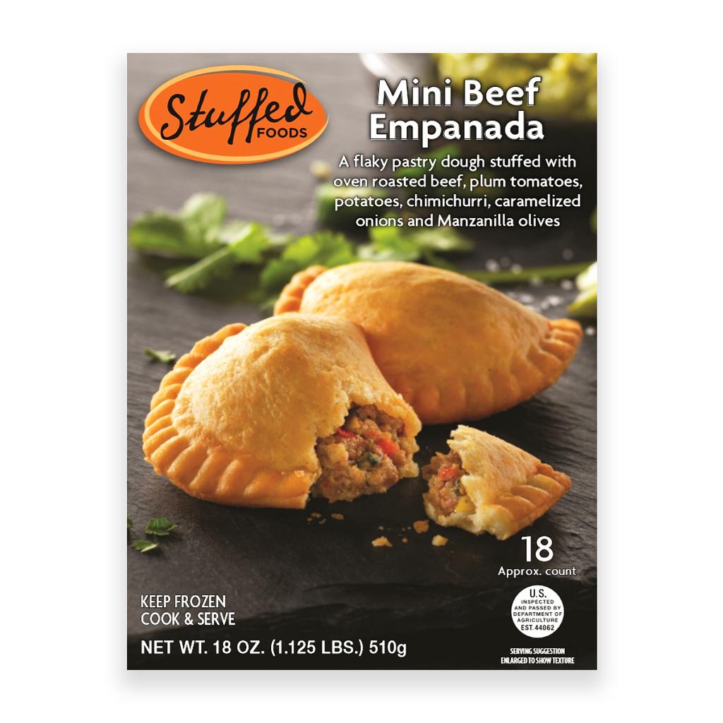 Stuffed Foods Empanadas de Carne Congeladas 18 Unidades / 28.3 g / 1 oz