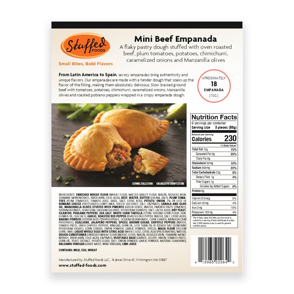 Stuffed Foods Empanadas de Carne Congeladas 18 Unidades / 28.3 g / 1 oz 2