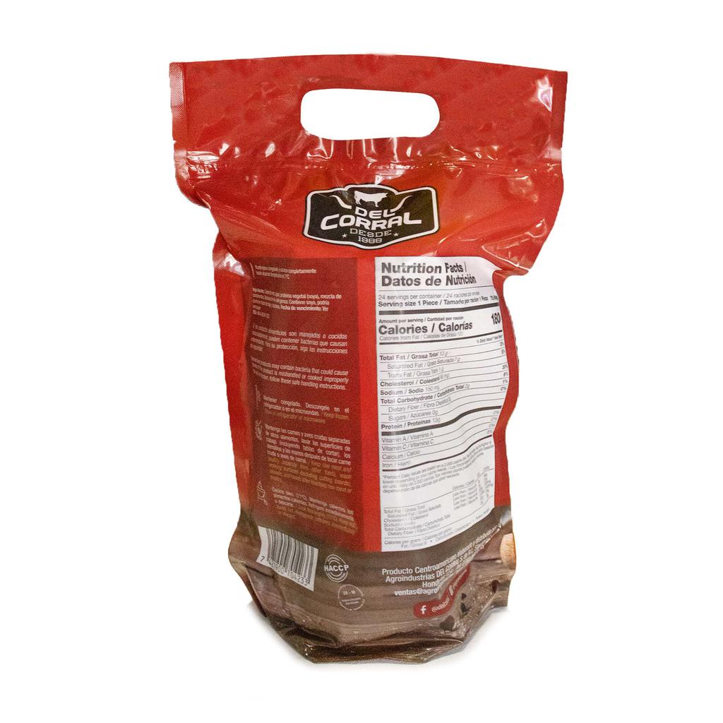 El Corral Torta Carne de Res 24 Unidades / 75 g / 2.6 oz 3