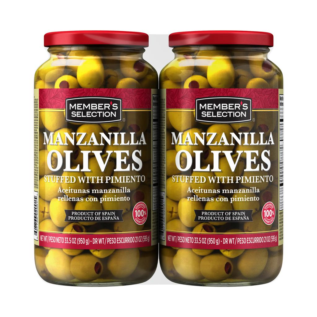 Member's Selection Aceitunas Manzanilla Rellenas de Pimentón 2 Unidades / 595 g / 21 oz