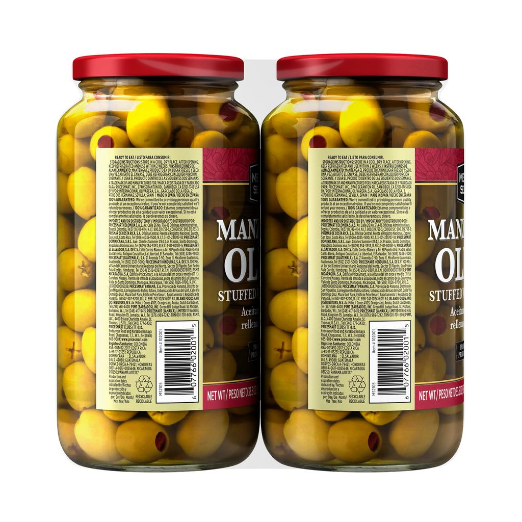 Member's Selection Aceitunas Manzanilla Rellenas de Pimentón 2 Unidades / 595 g / 21 oz 2