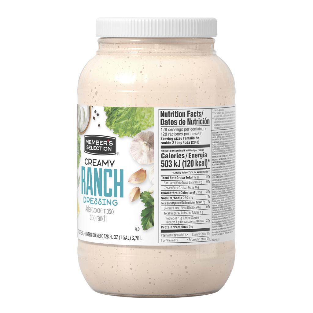 Member's Selection Aderezo Ranch 3.78 L / 128 oz 2