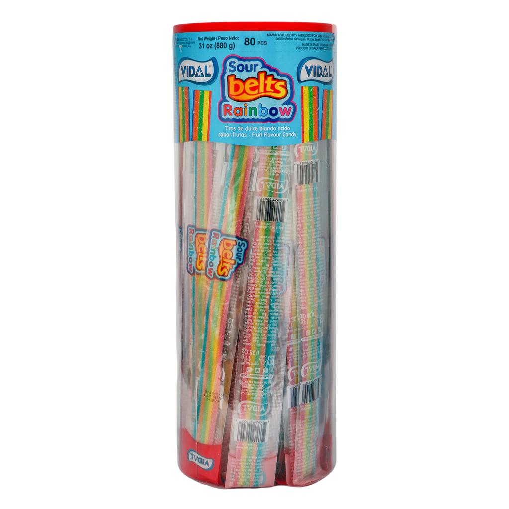Vidal Tiras de Dulce Blando Ácido Sabor Frutas 80 Unidades / 11 g / 0.38 oz 2