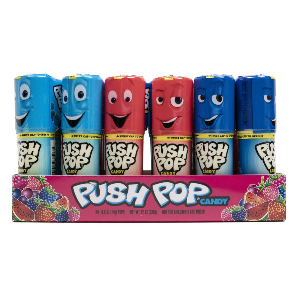 Push Pop Caramelos Sabor a Fruta 24 Unidades / 14 g / 0.5 oz