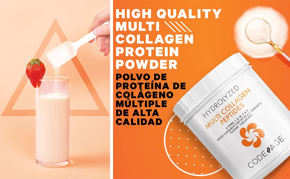Codeage Proteína en Polvo Péptidos de Colágeno Hidrolizados 342 g / 12 oz 4