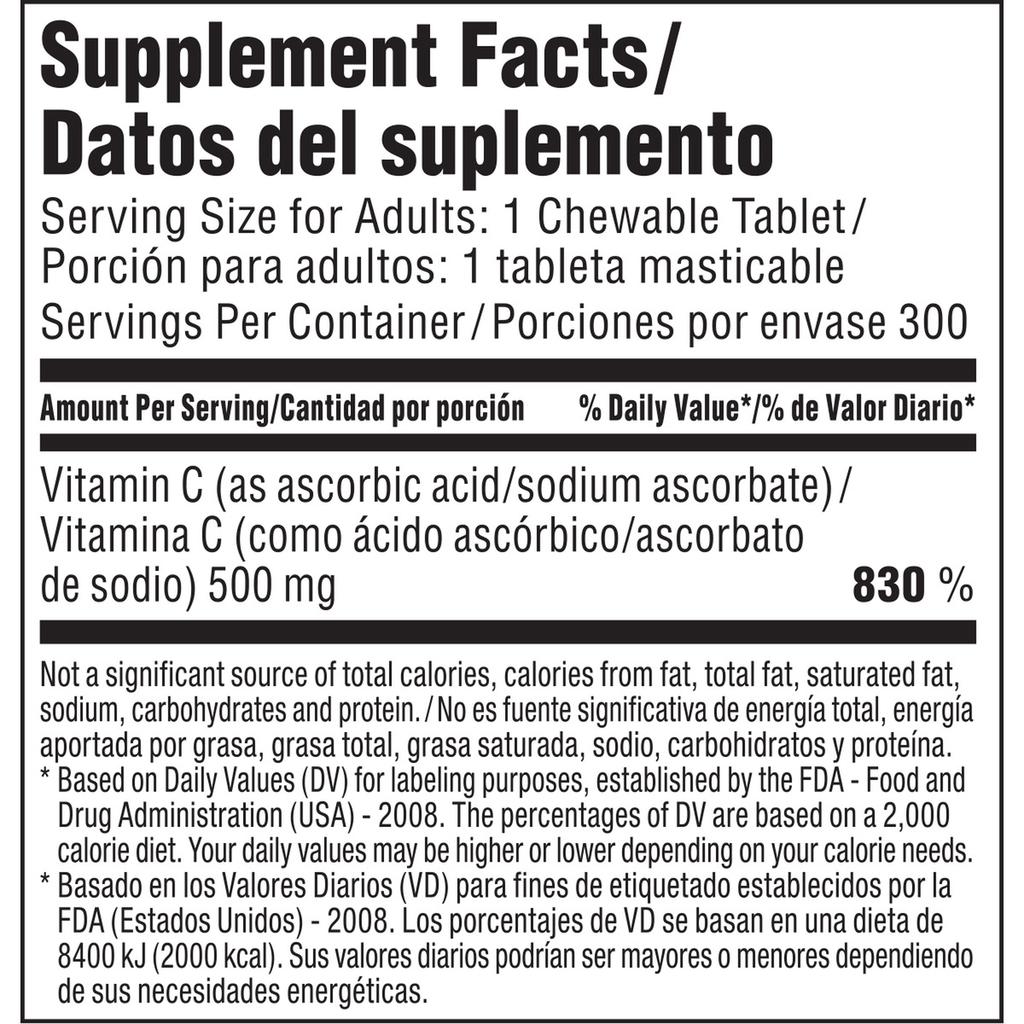 Member's Selection Tabletas Masticables de Vitamina C 300 Unidades 4
