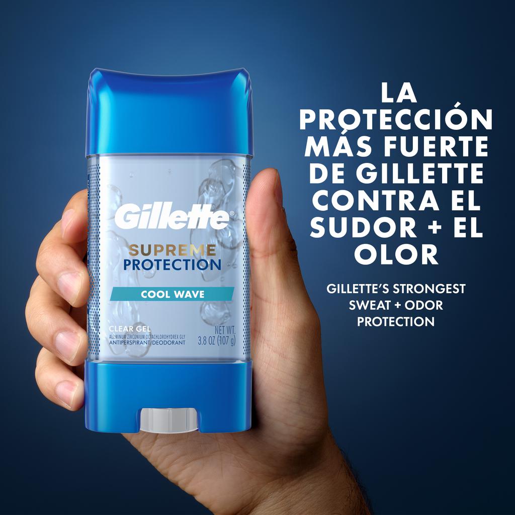 Gillette Supreme Protection Antitranspirante y Desodorante en Gel Cool Wave 5 Unidades / 107 mL / 3.8 oz 2