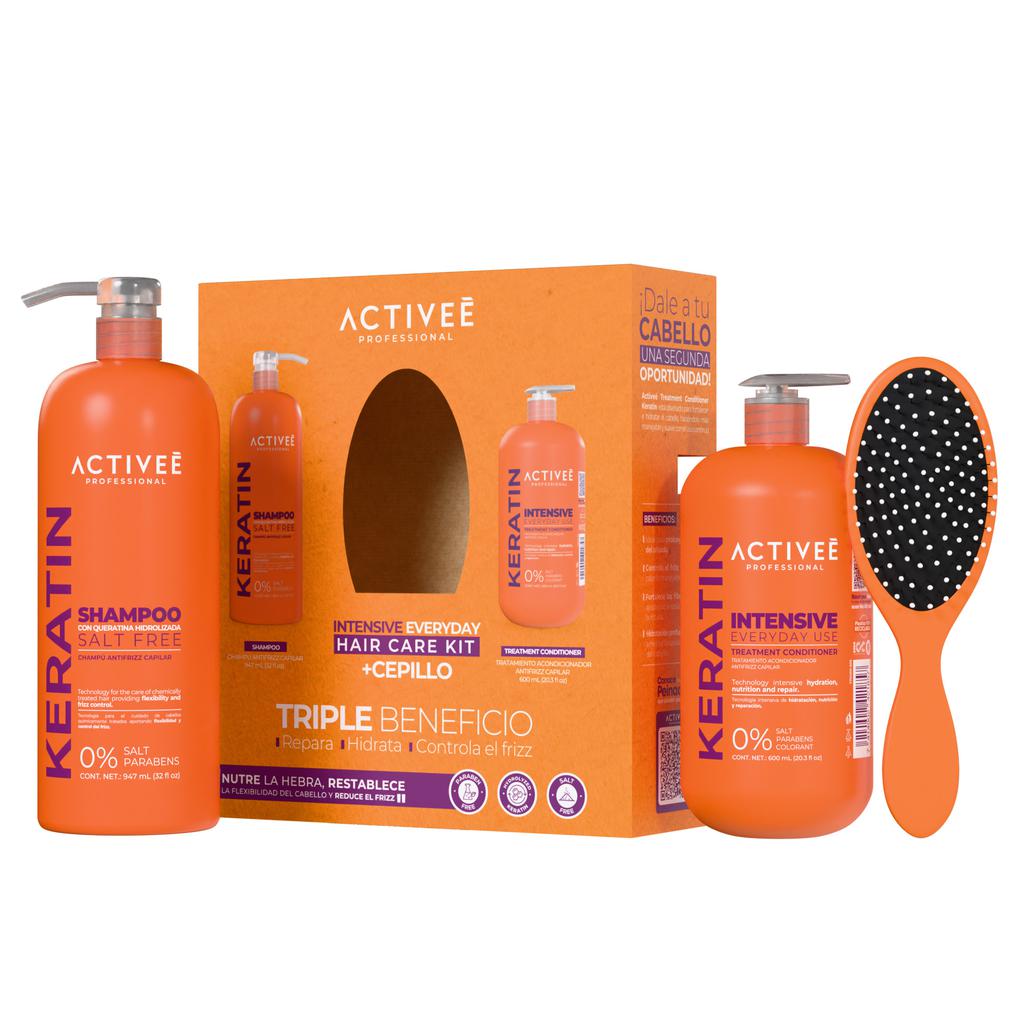 Activeé Shampoo Keratin 947 mL + Tratamiento Acondicionador Keratin Intensive 600 mL
