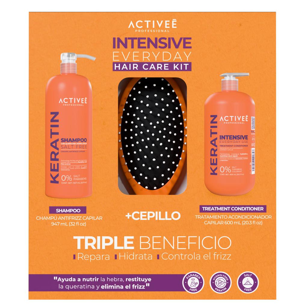 Activeé Shampoo Keratin 947 mL + Tratamiento Acondicionador Keratin Intensive 600 mL 2