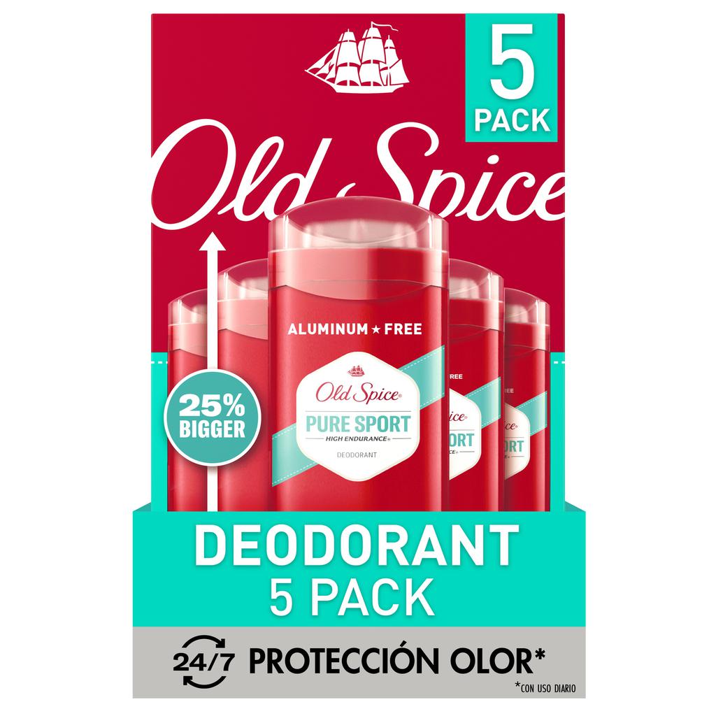 Old Spice High Endurance Desodorante para Hombre Esencia Original 5 Unidades / 85 g / 3 oz