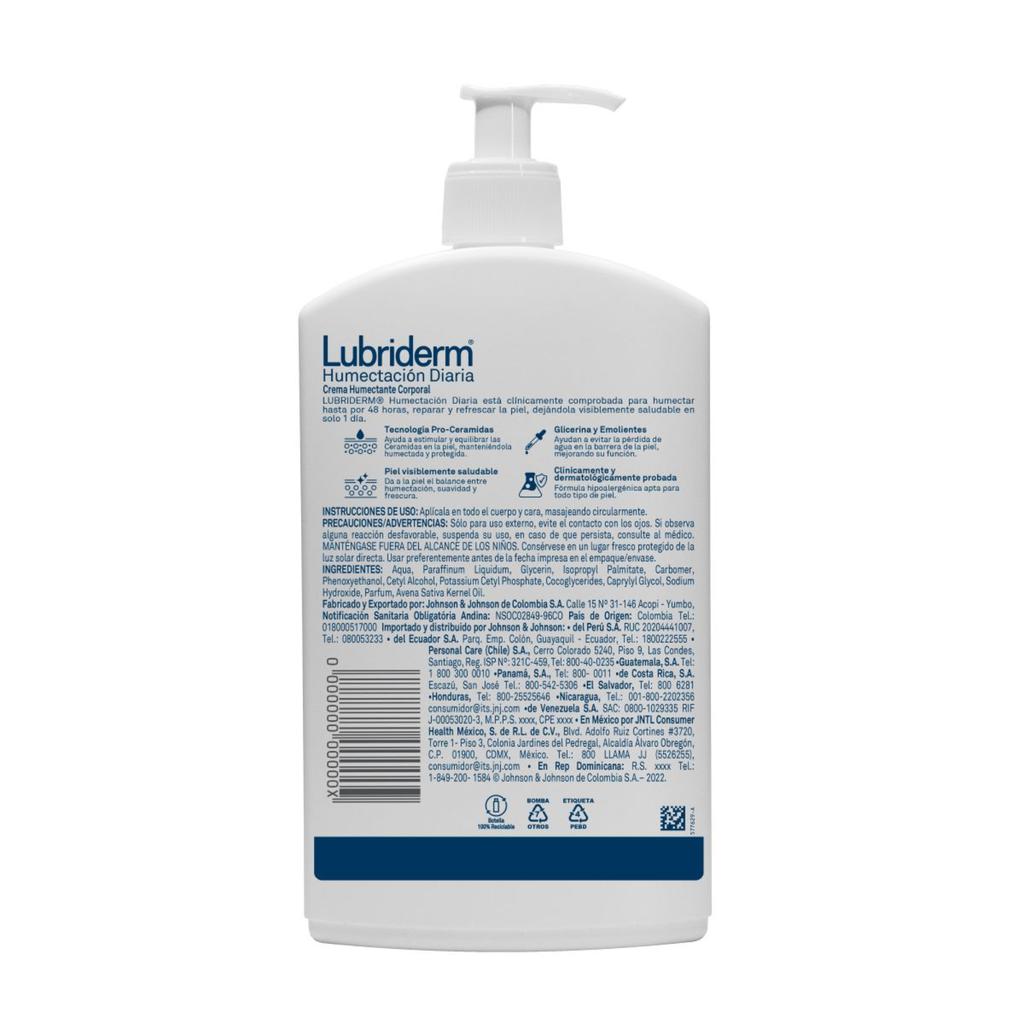 Lubriderm Crema Corporal Humectación Diaria 946 mL 3