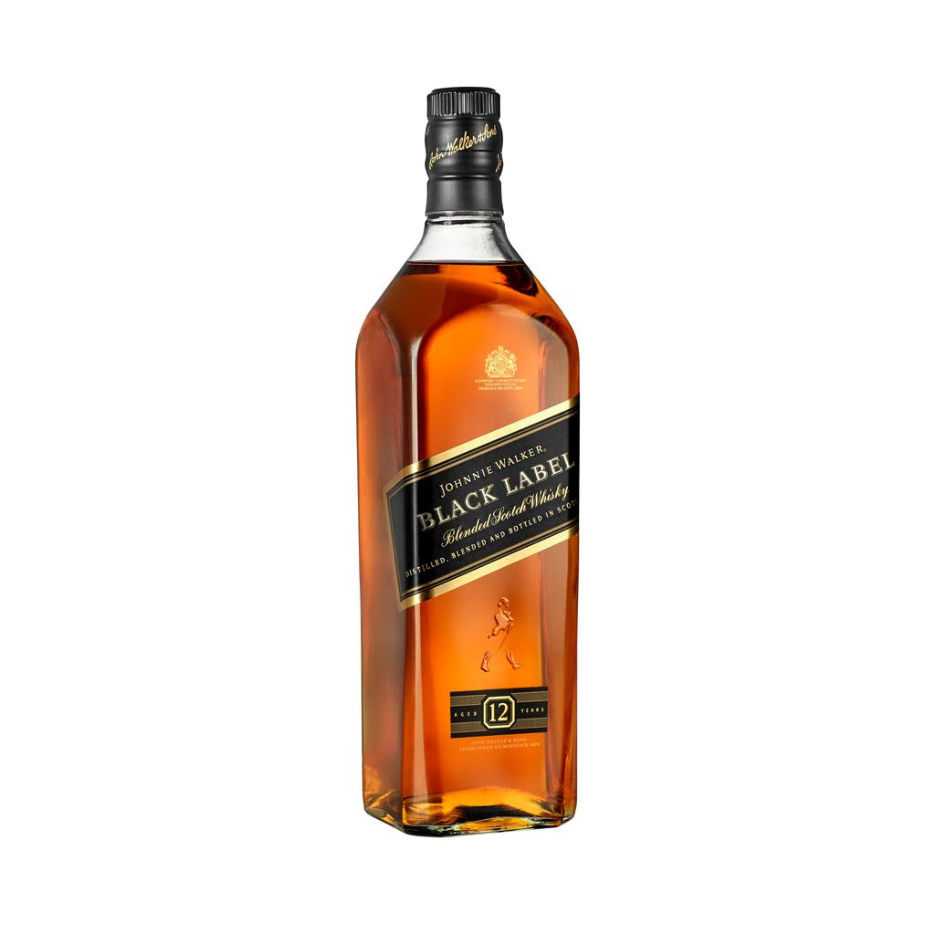 Johnnie Walker Etiqueta Negra 12 Años Botella de Whisky Escocés 1 L 2