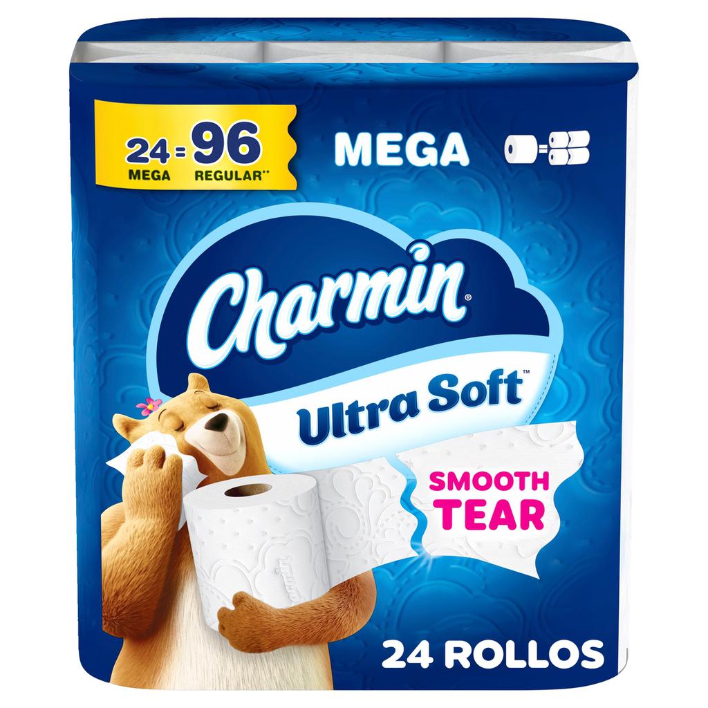 Charmin Papel Higiénico Ultra Suave 24 Rollos / 208 Hojas
