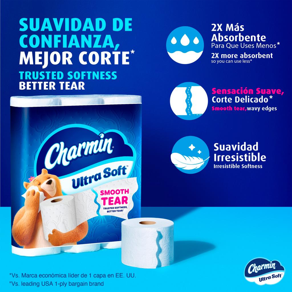 Charmin Papel Higiénico Ultra Suave 24 Rollos / 208 Hojas 2