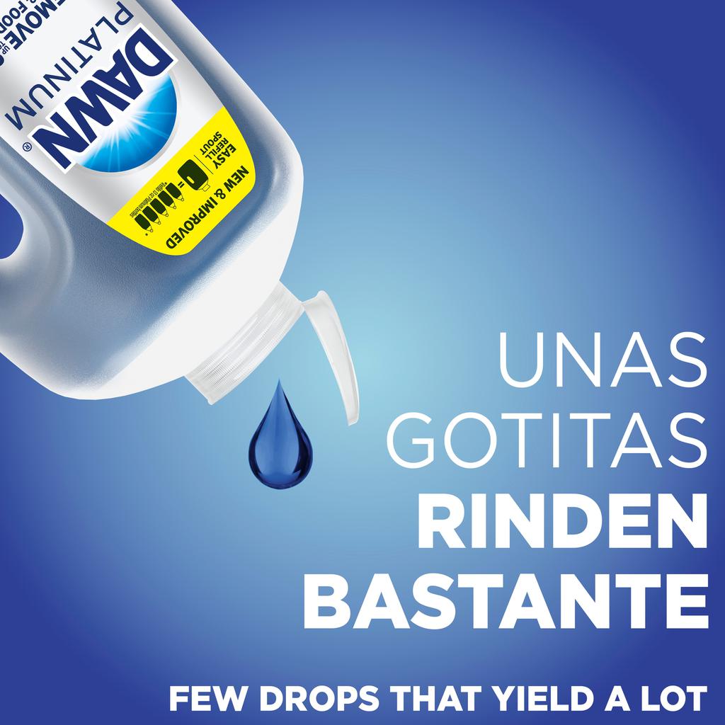 Dawn Lavaplatos Líquido Platinum Desengrasante Aroma Fresh Rain 2.66 L / 90 oz 4