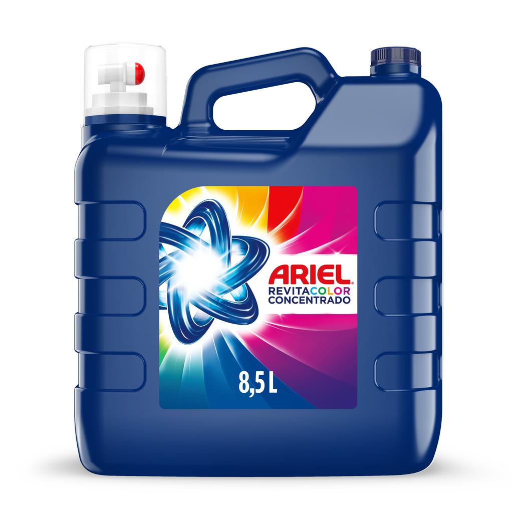 Ariel Detergente Líquido para Ropa Revitacolor Removedor de Manchas 8.5 L / 140 Lavadas