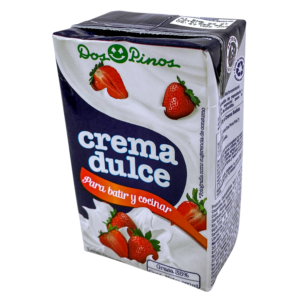 Dos Pinos Crema Dulce 9 Unidades / 250 ml / 8.45 oz 2