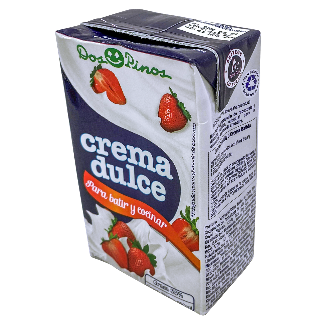 Dos Pinos Crema Dulce 9 Unidades / 250 ml / 8.45 oz 3