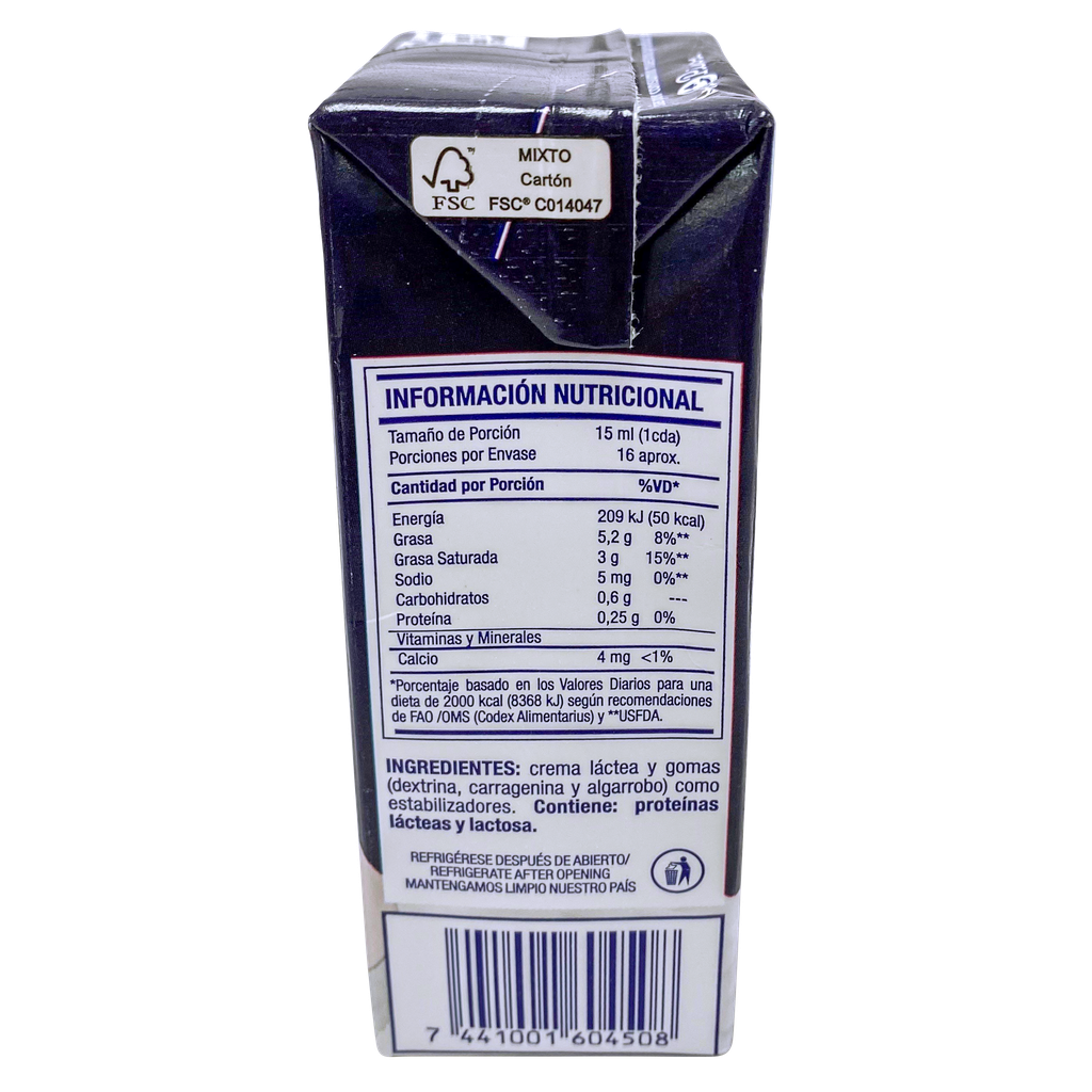Dos Pinos Crema Dulce 9 Unidades / 250 ml / 8.45 oz 4