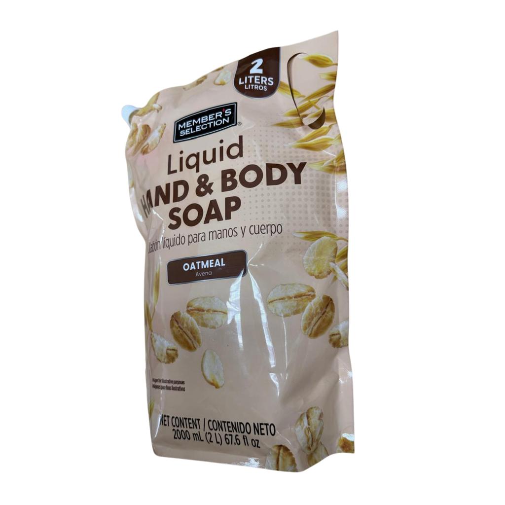 Member's Selection Jabón Líquido para Manos y Cuerpo Avena 2 L / 67.6 oz 2