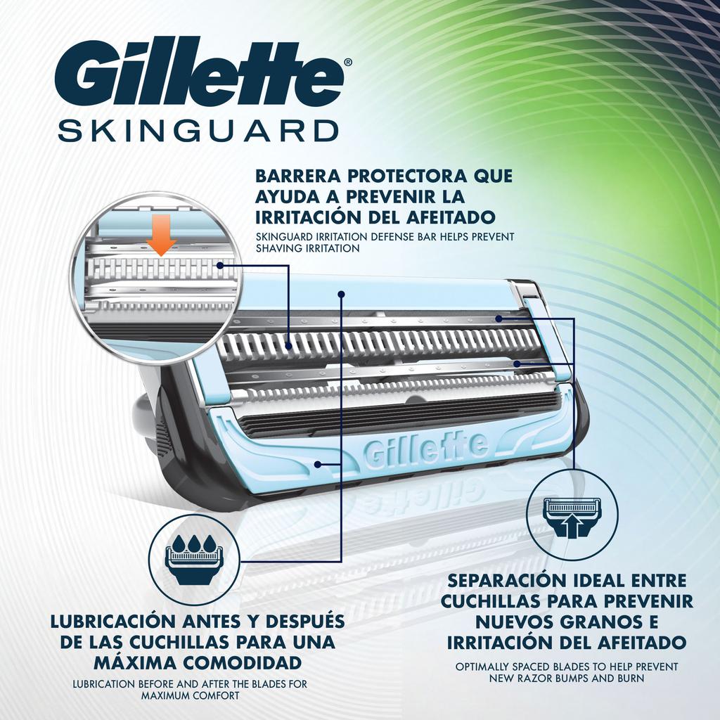 Gillette SkinGuard Máquina de Afeitar para Piel Sensible con 13 Cartuchos + Mango 2
