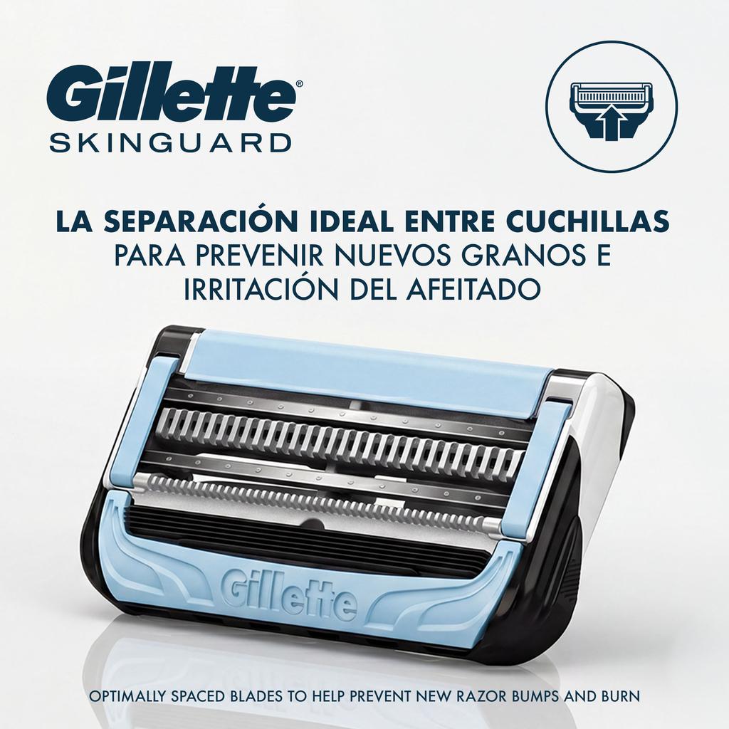 Gillette SkinGuard Máquina de Afeitar para Piel Sensible con 13 Cartuchos + Mango 4