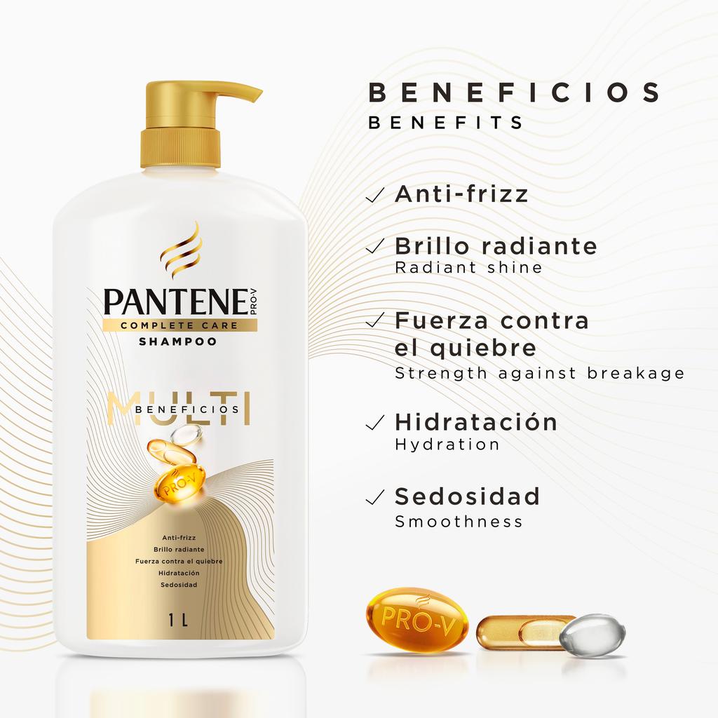 Pantene Pro-V Shampoo Complete Care Multi-Beneficios 1 L / 33.8 oz 2