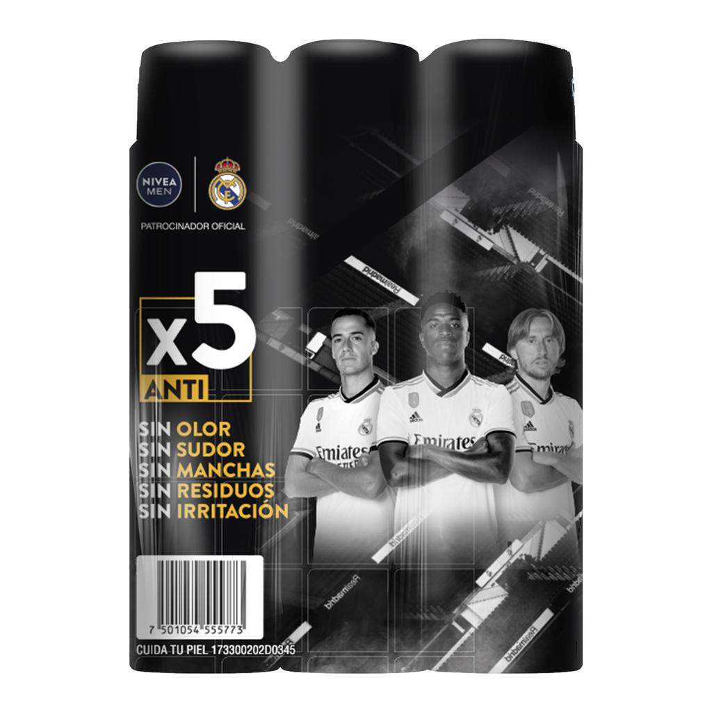Nivea Aerosol Antitranspirante Black and White Invisible 3 Unidades / 250 mL / 8.7 oz 2