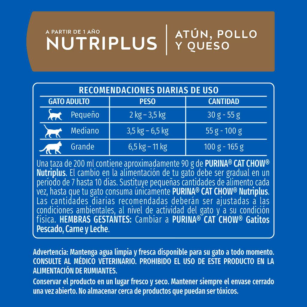 Cat Chow Nutriplus Comida para Gato 9 kg / 19.8 lb 3