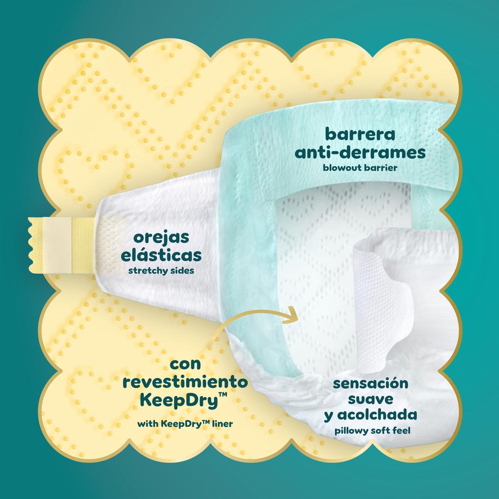 Pampers Pañales Swaddlers Hipoalergénicos para Bebés Talla 1 / 160 Unidades 4