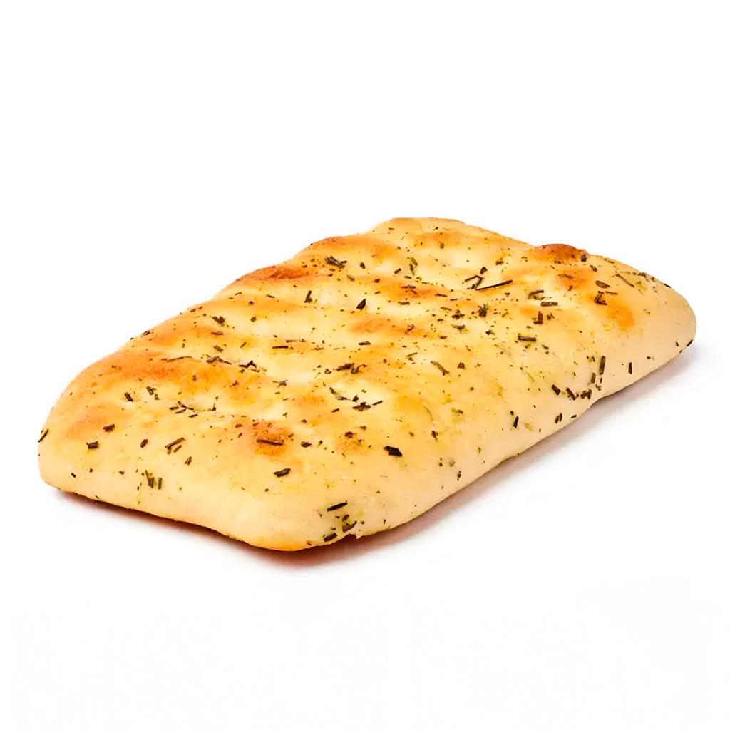 Izzio Pan Focaccia Artesanal de Masa Madre con Romero, Ajo y Aceite de Oliva Listo para Hornear 2
