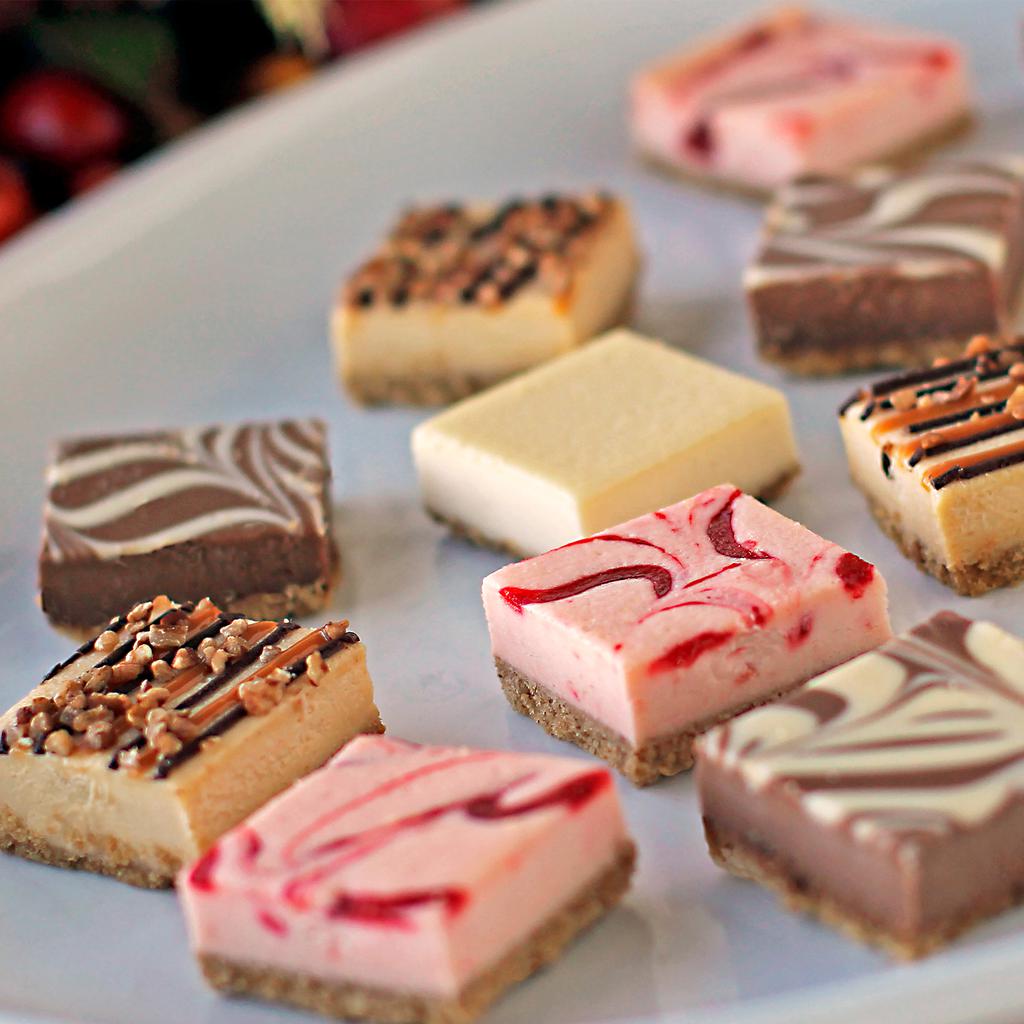 Suzy's Cream Cheesecake Cuadros de Torta de Queso de Sabores Variados 16 Unidades 4