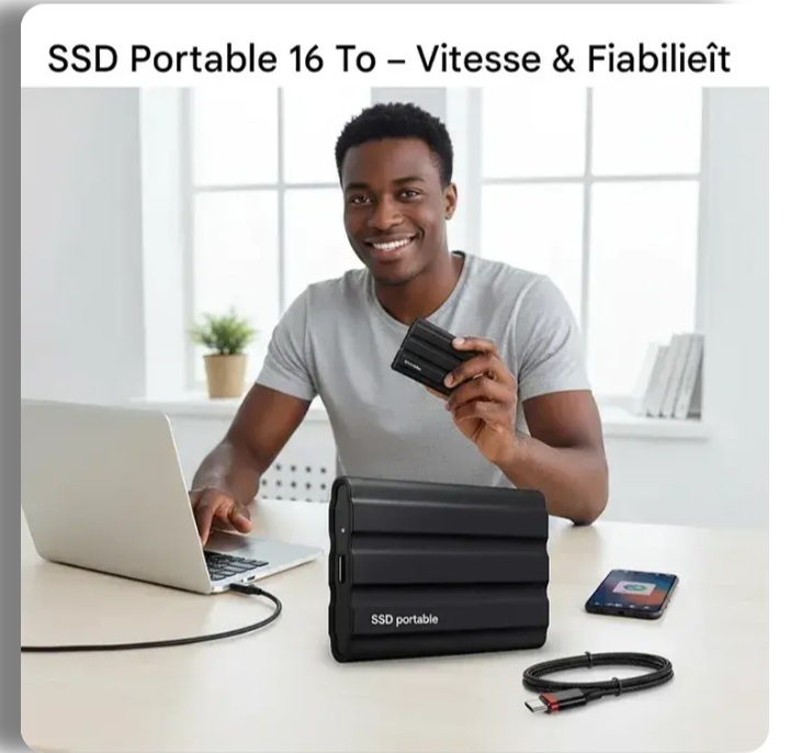 UltraSSD-Stockage puissant, Vitesse Eclair-16 Téraoctet 